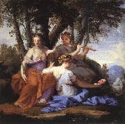 LE SUEUR, Eustache The Muses: Melpomene, Erato and Polymnia sf Spain oil painting artist